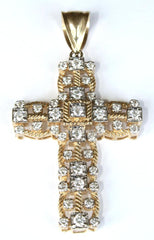 9ct Gemset Heavy Cross