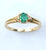 9ct emerald solitaire with diamond chips